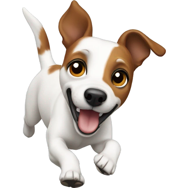 Jack Russell dog running emoji