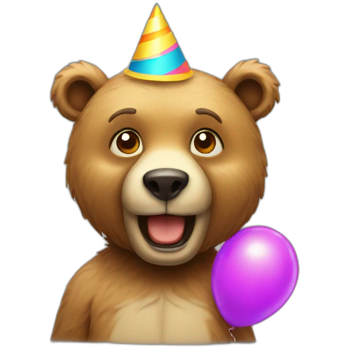 party bear emoji