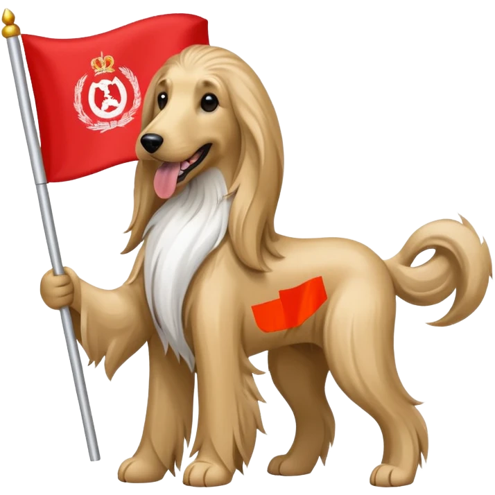 Dog with flag afg emoji