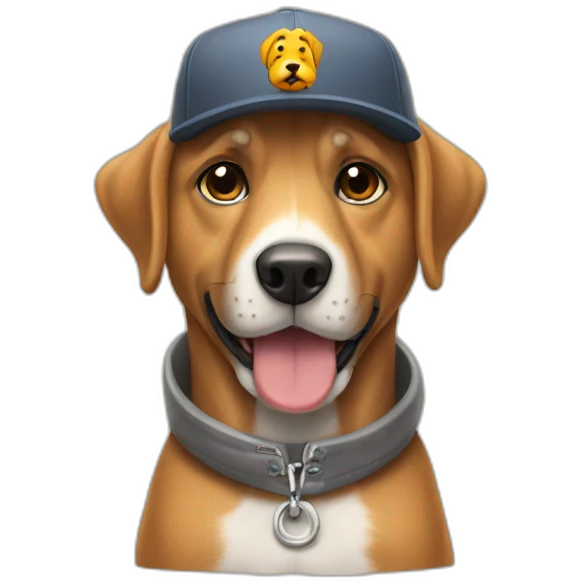 perro con gorra y fumando emoji