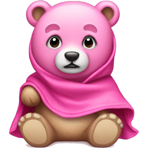 Bär mit pinker decke emoji