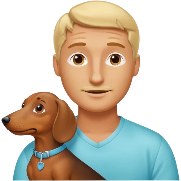 Blonde guy dauchaund frebreeze emoji
