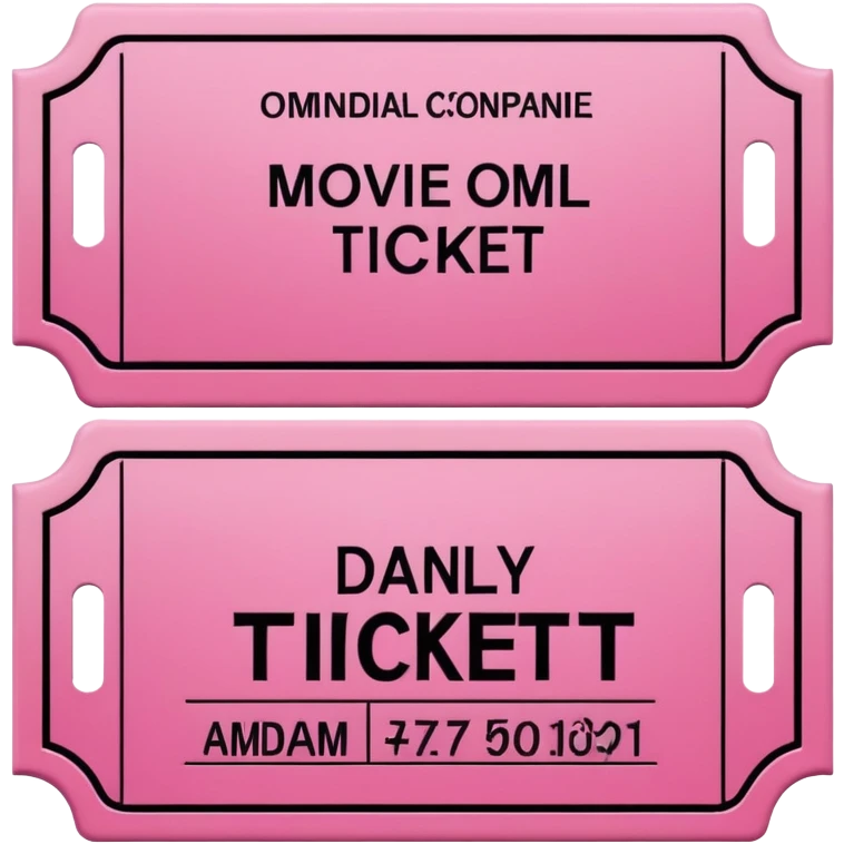 Pink Movie ticket  emoji