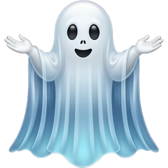 glitter white ghost emoji