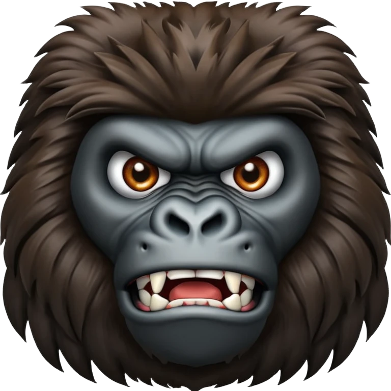 A gorilla angry face symbol with realstick  emoji