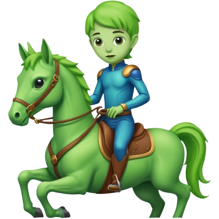 Young Alien on horse emoji