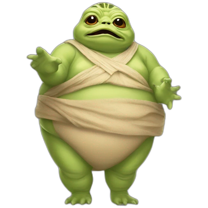 Jabba the hutt cheerleading emoji
