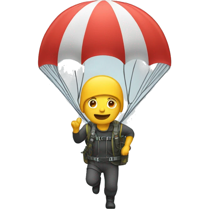 person with parachute emoji