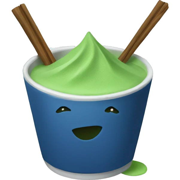 Blue matcha emoji
