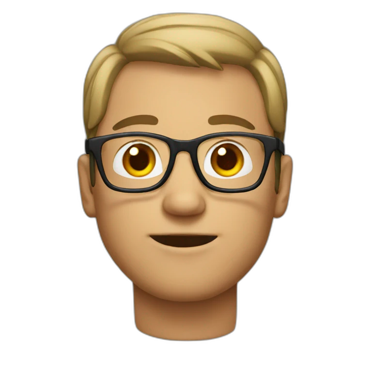 guy with glasses emoji