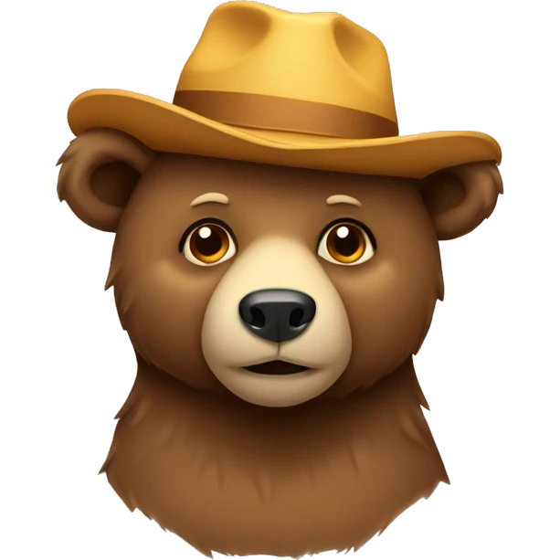 Bear with a hat  emoji