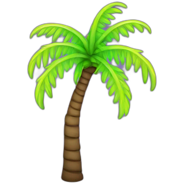 neon palm tree emoji