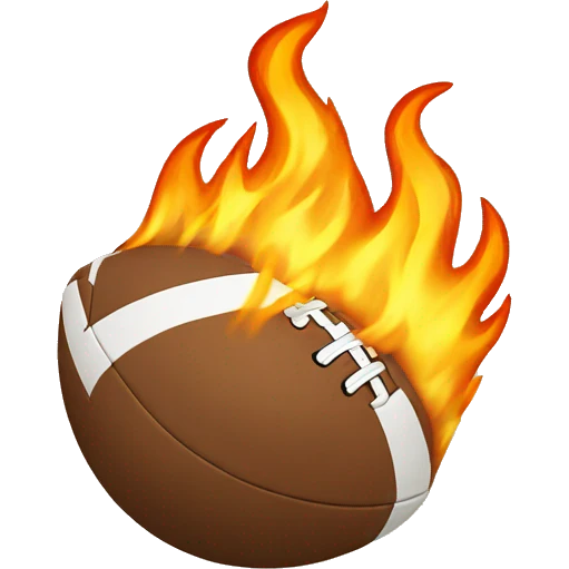flaming football in thai emoji