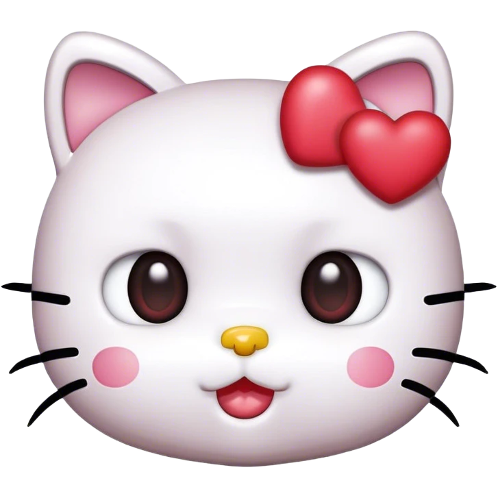 Hello Kitty co ojosde corazón  emoji