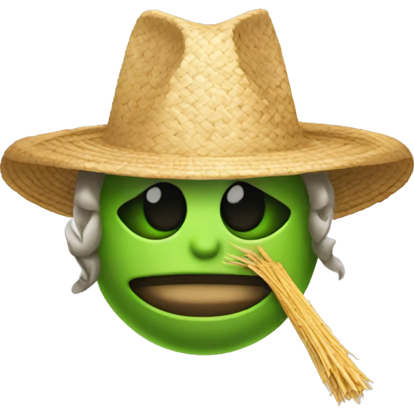 demon with straw japanese hat emoji