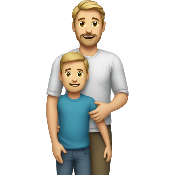 Man with child in arm emoji