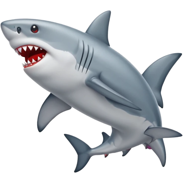 Shark wearing red shoes emoji