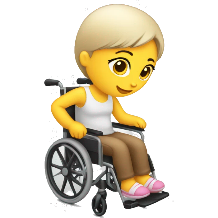 Chick wheelchair user emoji