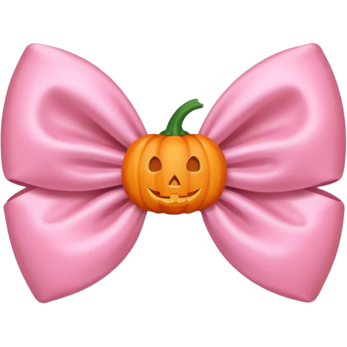 pastel pink orange bow with pumpkin pastel pink orange bow with pumpkin printprint emoji