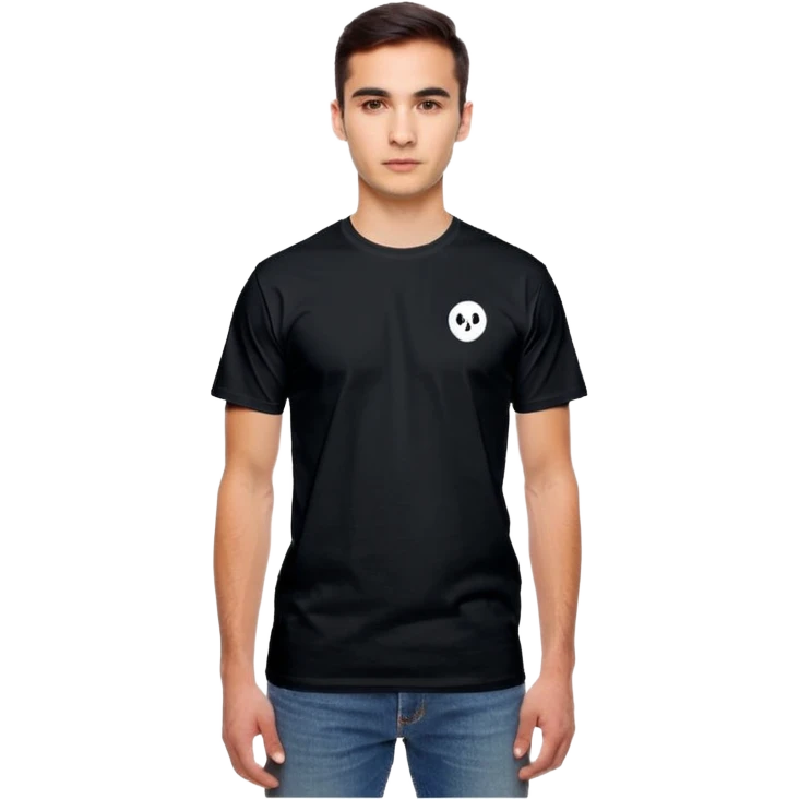  T-shirt with the words “prepa udem” printed in small white text on the chest. The shirt has a simple, casual fit and a clean, minimalist look. emoji