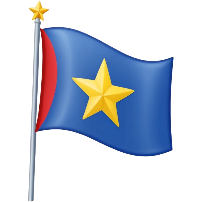 Make an a flag that is red blue red it’s a yellow star in the middle no stick  emoji