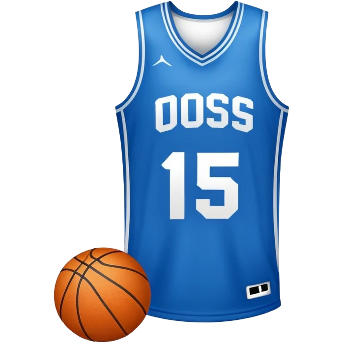 blue basketball jersey number 5 emoji