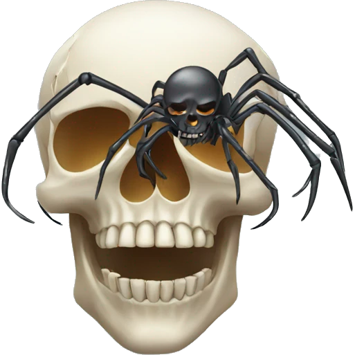 Skull with spider  emoji
