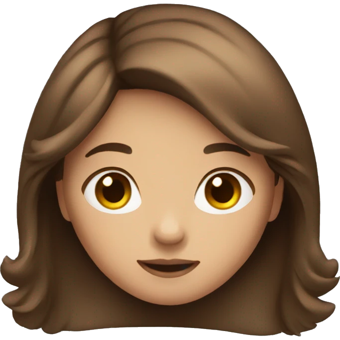 Girl with brown hair emoji