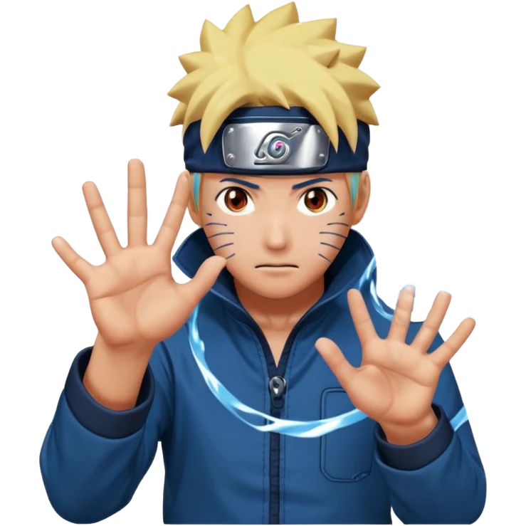 Naruto Holding a Rasangen in hand emoji