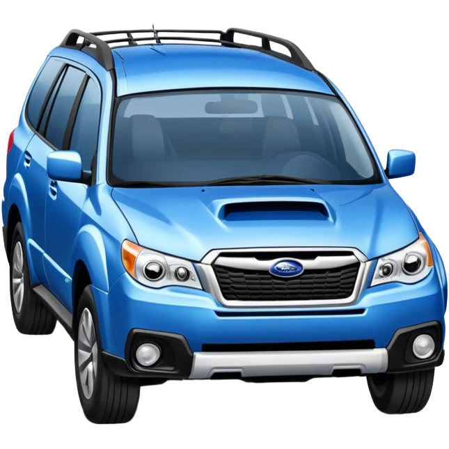 A blue Subaru Forrester emoji
