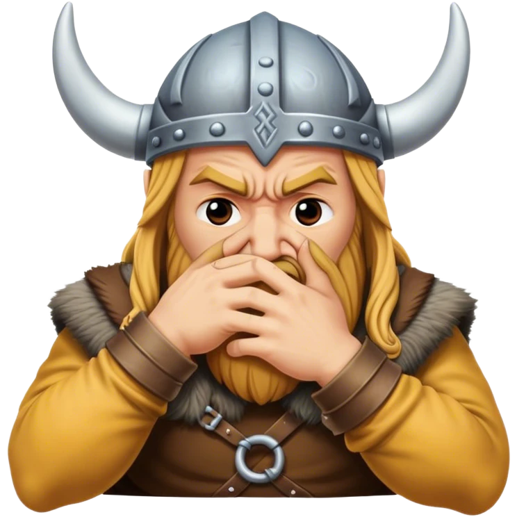 viking facepalm realistic emoji