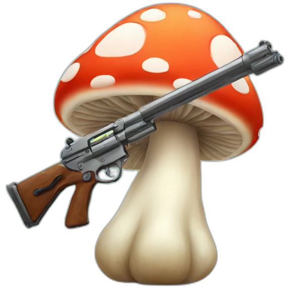 Mushroom with guns emoji