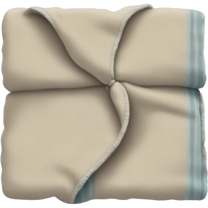 Cozy beige and light blue blanket  emoji