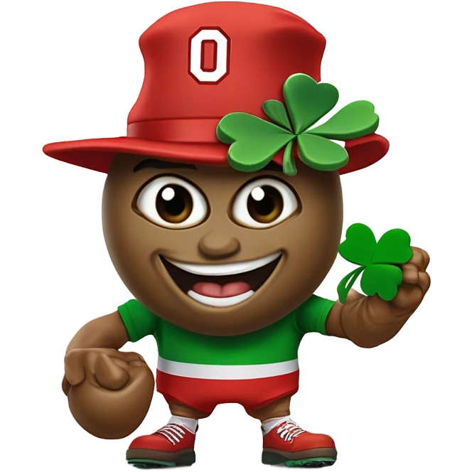 Brutus buckeye punching leprechaun  emoji