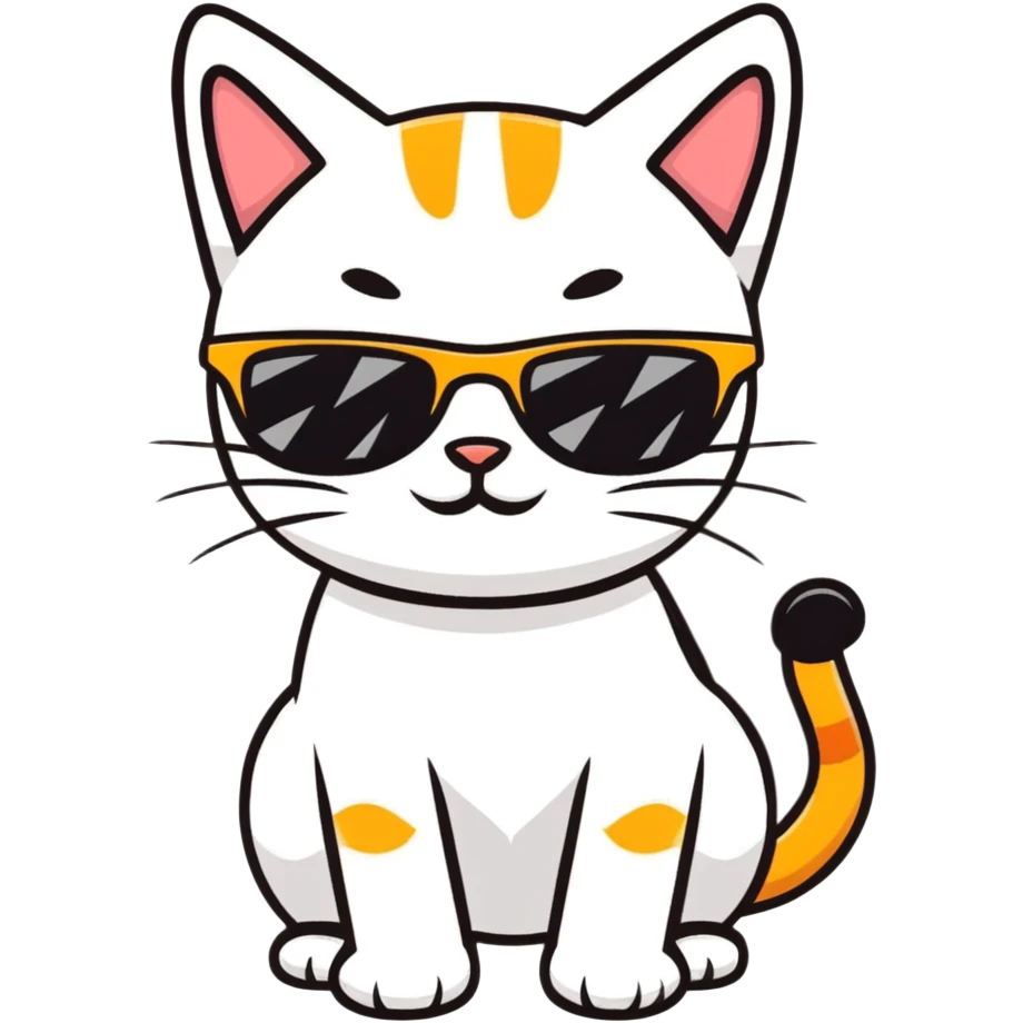 Cat with sunglasses emoji