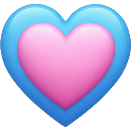 Blue and pink heart emoji