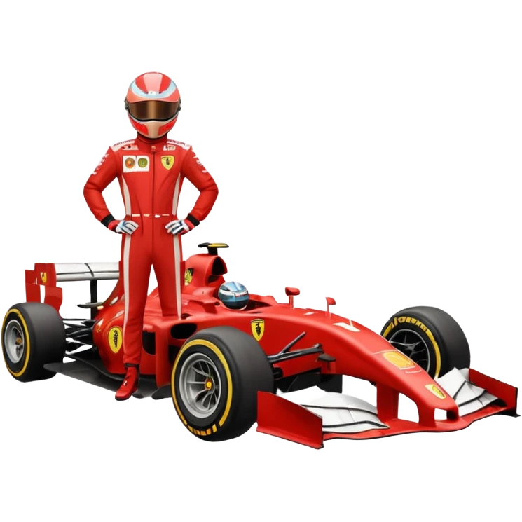 Scuderia ferrari f1 racer emoji
