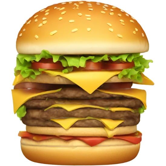 Hamburger eating a hamburger emoji