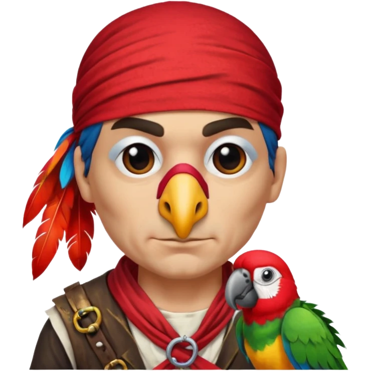 pirate and parrot emoji