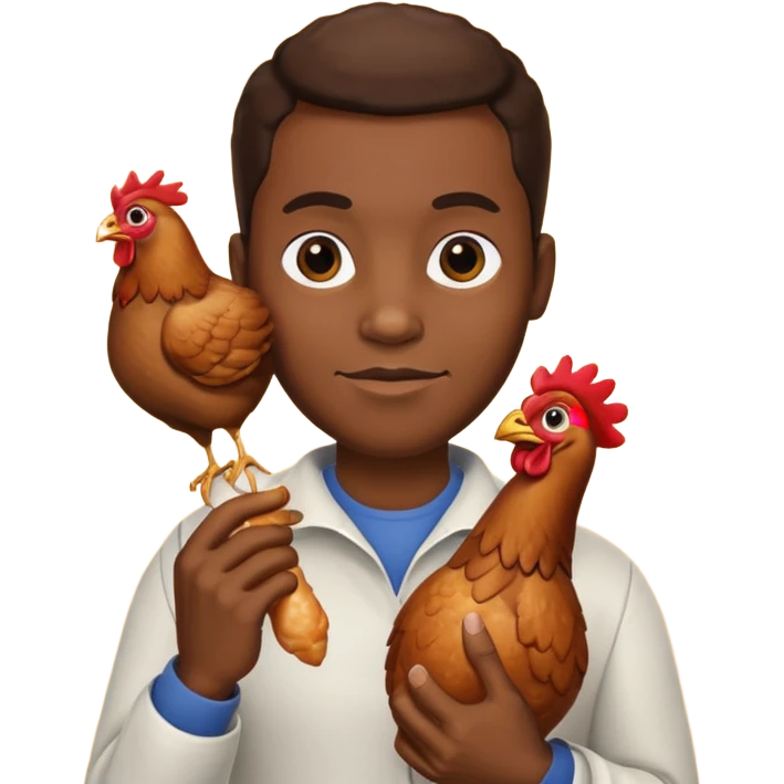 black man holding a chicken leg emoji