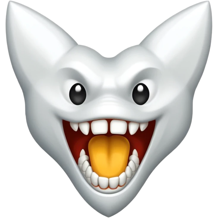 Sharp wolf fang tooth only emoji