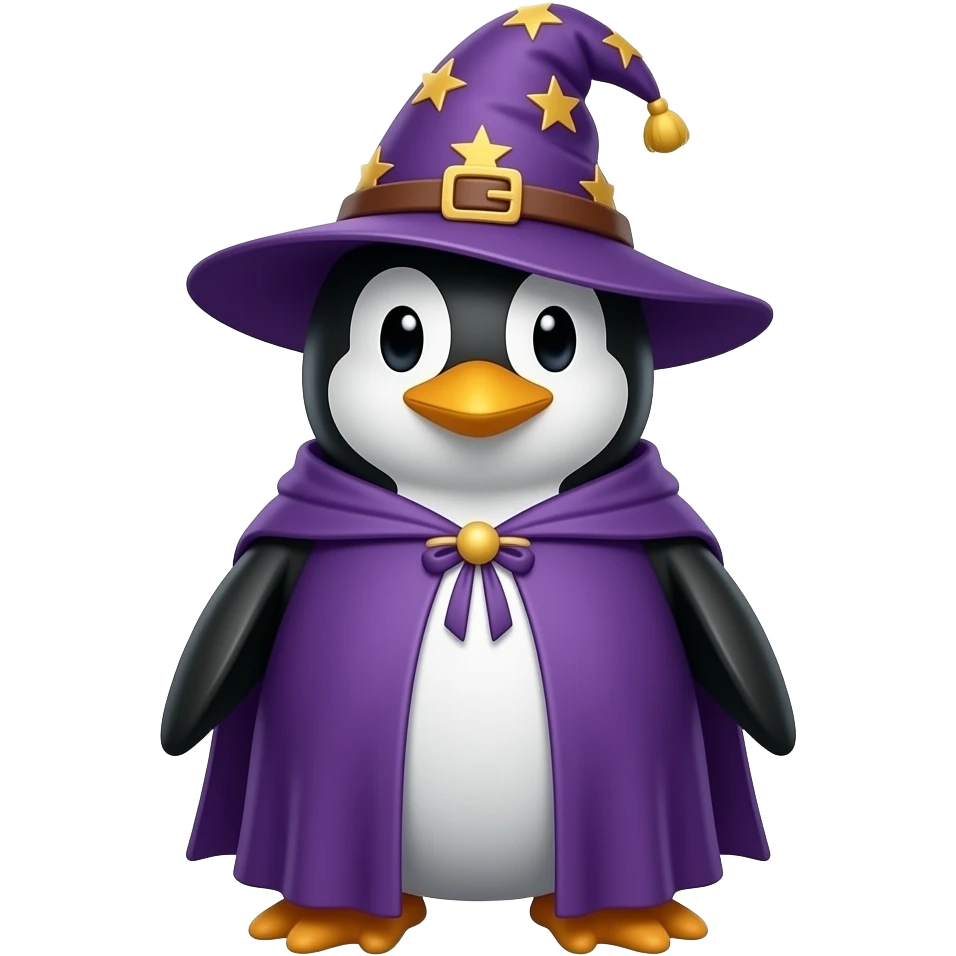 Penguin Wizard emoji