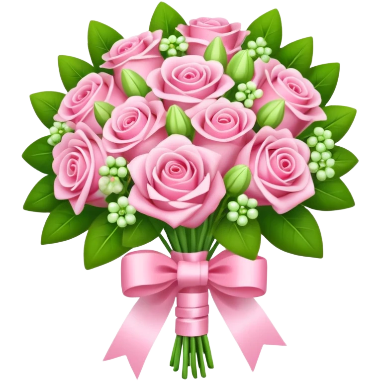 light green and pink wedding bouquet emoji