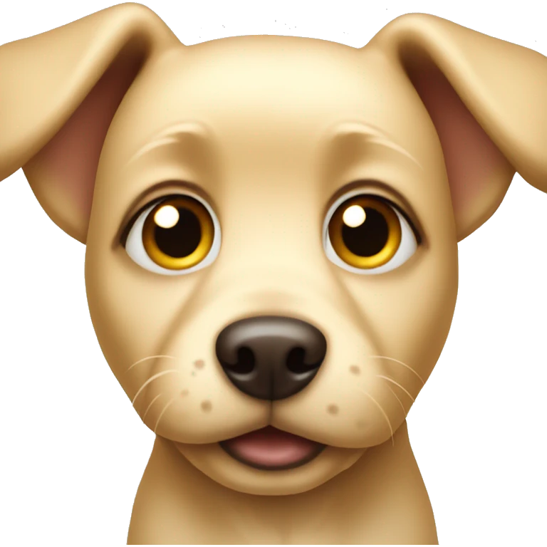little blonde dog with big ears  emoji