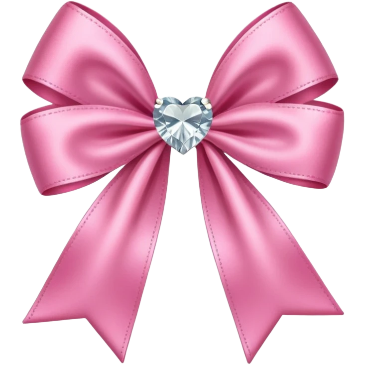 Pink Bow With Heart Diamond emoji
