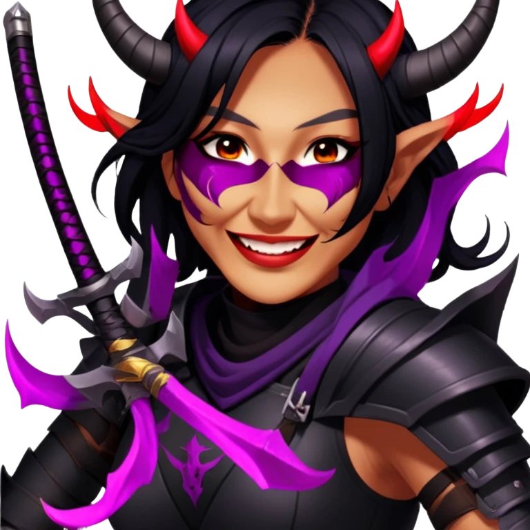 Demon-Horned Warrior emoji