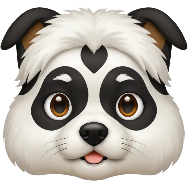 dog white with black face and not hair emoji
