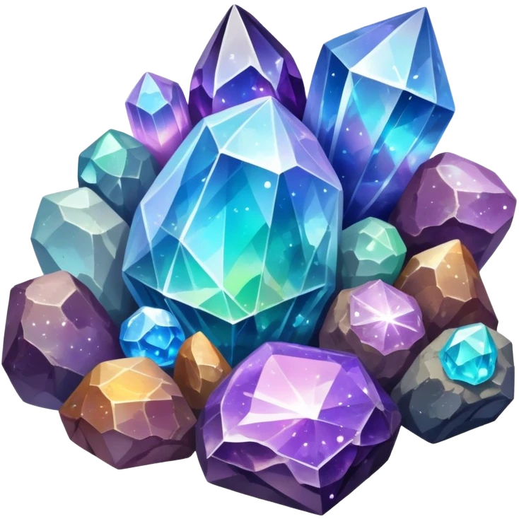  Random Nebula-Crystals Stones Minerals Clusters Stones emoji