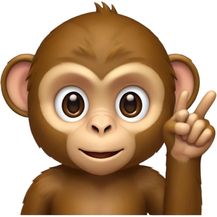 monkey pointing forward emoji