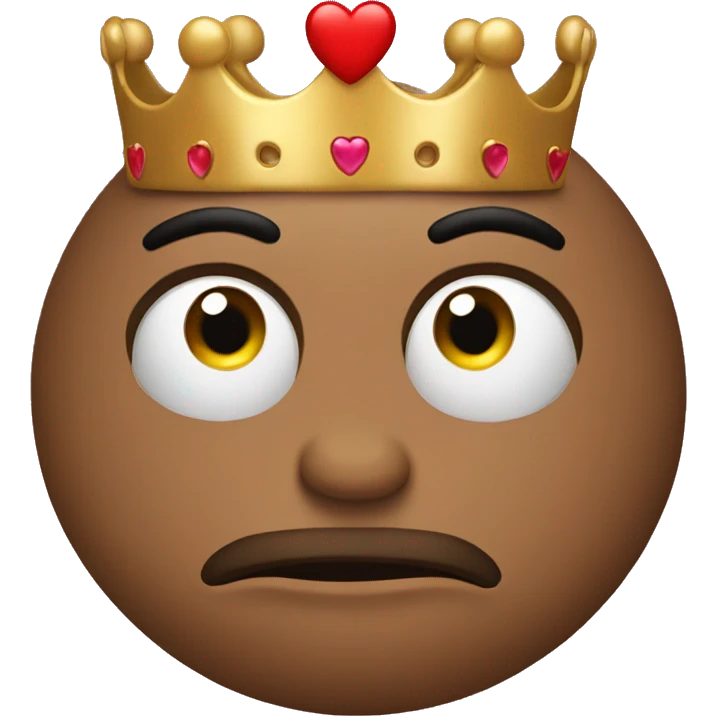 Heart eyes with a crown emoji